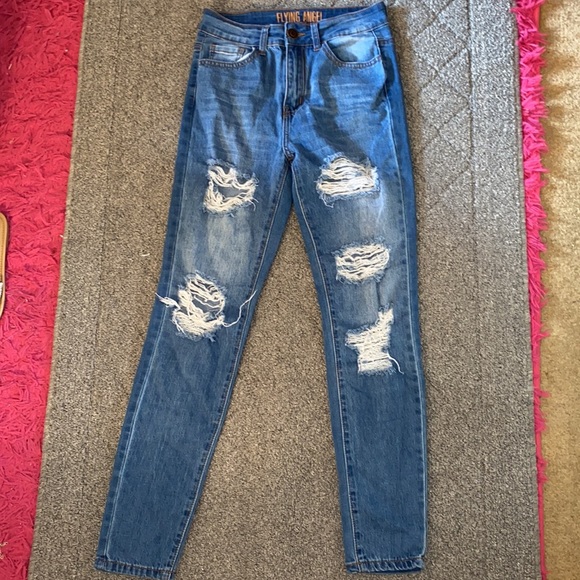 Flying Angel High Waist Distressed Skinny Jeans - Picture 5 of 7